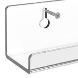6 Pack Clear Acrylic Floating Shelves Wall Mounted Display Shelves for CDs Records Photos Clear