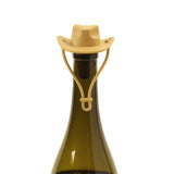 Western Cowboy Hat Silicone Wine Bottle Stopper Champagne Sealer Yellow