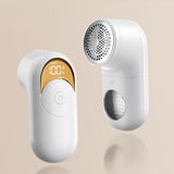 Electric Fabric Shaver Rechargeable Sweater Defuzzer for Clothes Couch Blanket White