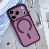 Frosted Camera Lens Case for iPhone 18 Pro Max Easy Attached Cherry Red