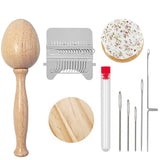 Mini Darning Loom Kit DIY Clothing Repair Kit with Darning Egg and Hook for Beginners