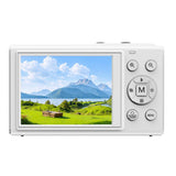 5K HD Dual-Screen Digital Camera Point-and-Shoot Selfie Camera with LED Fill Light White