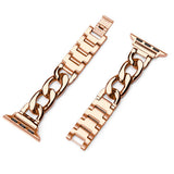 Replacement Metal Strap Band for Apple Watch Series 8 7 6 5 4 3 2 1 Rose Gold
