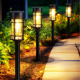 8 Pack Solar Outdoor Garden Pathway LED Night Lamps Waterproof Yard Landscape Lights
