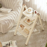 3-Step Folding Portable Ladder with Wide Anti-Slip Pedals for Home & Yard