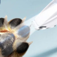 Dog Paw Trimmer with LED Light Rechargeable Pet Hair Clippers for Small Dogs Cats White