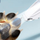 Dog Paw Trimmer with LED Light Rechargeable Pet Hair Clippers for Small Dogs Cats White