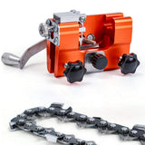 Portable Hand Crank Chainsaw Chain Sharpening Tool Set with 3 Grinding Heads