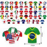 49 Pcs World Cup Soccer Jersey Flag Bunting Banner International Country for Sports Theme Decor