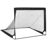 Portable Kids Soccer Goal Net Quick Set-up Training Equipment for Backyard Soccer Black