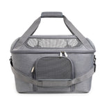 Pet Carrier Cat Travel Bag Portable Soft Sided Comfort Case Grey