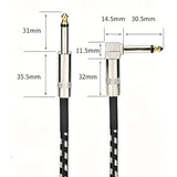 3m Guitar Cable 6.35mm Electric Instrument Bass Cord for Bass Amp