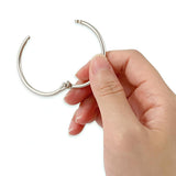 100 PCS Nickel Plated Metal Hinged Binder O Rings for Keys and Scrapbooks