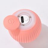 USB Rechargeable Interactive Cat Toy Ball – Smart Rolling Design for Indoor Cats Pink