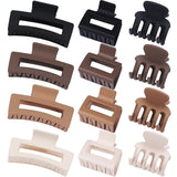 12 Pcs Hair Clips for Women 3 Styles Small Medium Large Claw Clips for Thin Thick Curly Hair
