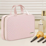 Travel Toiletry Bag with Wet Dry Separation Pocket Multi-Compartment Hanging Makeup Organizer Pink