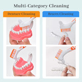 4Pcs Double Sided Denture Brushes for False Teeth Cleaning