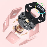 Cube Timer – Visual Rotating Timer with Vibration Adjustable Volume & Custom Countdown Pink