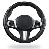 3 Piece Carbon Fiber Steering Wheel Cover Non-Slip Grip Protector
