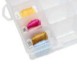 Embroidery Floss Cross Stitch Organizer Storage Box with 1 Winder 100 Bobbins