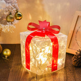 3-Pack 3D Christmas Gift Boxes with LED Lights Holiday Decorations Style 1