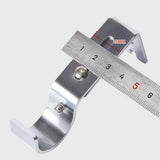 2PCS Adjustable Curtain Rod Brackets – Wall Mount Holders for Drapes Sliver