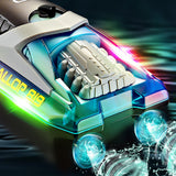 Remote Control Boat Rechargeable with LED Lights for Pool and Lake Green