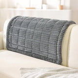 Sofa Armrest CoverWashable Couch Cover for Dogs Thick Pet Friendly Sofa Covers Dark Gray