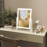 3-Color Dimmable 360-Degree Rotation Tabletop LED Vanity Makeup Mirror with Lights for Women and Mom