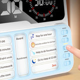 Desk Visual Timer with Task Board and Pen Holder Countdown Clock Blue