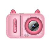 1080P Instant Print Digital Camera with 1 Roll Printing Paper Pink