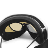 OTG Anti Fog Ski Goggles  UV400 Protection Anti Fog Lens White Frame and Silver Mirrored Lens