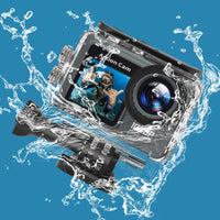 1080P Underwater Camera with Dual Screen Water-Resistant Sports Camcorder Video Camera with 32G TF Card