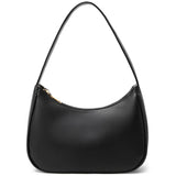 Women Shoulder Bag Elegant Feminine Mini Handbags with Zipper Closure Black