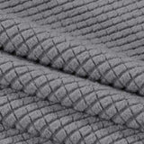 Elastic Footrest Cover Jacquard Textured Stripes with Strap Light Gray