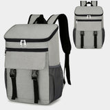Portable Insulated Backpack Leak Proof  Camping Cooler Bag Grey