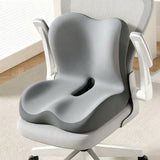 Anti Slip Seat Cushion Ergonomic for Back and Butt Support Car Office Gray