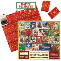 1000Pcs Advent Calendar Jigsaw Puzzles 25 Days Christmas Countdown Puzzles Gift