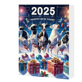 Christmas Cow Advent Calendar – 24-Day Blind Box Ornaments Set for Tree Style 1