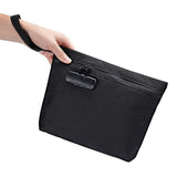 Lockable Smell Proof Bag Odor Proof Zipper Stash Carry Pouch with Combination Lock Black