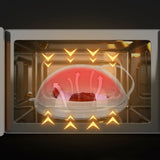 Transparent PC Microwave Cover with Handle for Plate Bowl Splatter
