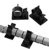 20PCS Black Adhesive Wire Clips Cord Organizer Cable Clamps for Desk