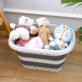 Foldable Collapsible Laundry Basket with Handle for Storage Gray