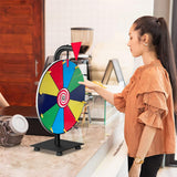 30CM Spinning Prize Wheel 10 Slots Tabletop Roulette Wheel with Stand