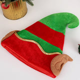 Christmas Elf Santa Hat for Adults with Bent Horns and Ears