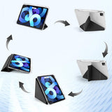 Case with Y-Shaped Stand for iPad 10th Gen 10.9 and iPad 11th Gen A16 11-inch Clear Back Cover with Pencil Holder Black