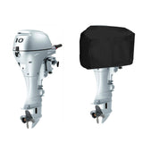Boat Outboard Cover Engine Dust Cover Waterproof UV Resistant for Boat Black