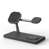 7-in-1 Wireless Charger Dock Station – With Night Light and USB Output Black