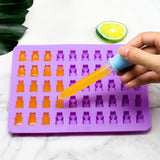 4 PCS Silicone Mini Gummy Chocolate Gummy DIY Molds with 2pcs Dropper