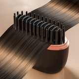 Mini Wireless Rechargeable Hair Straightener Comb Portable Styling Tool for Women Black